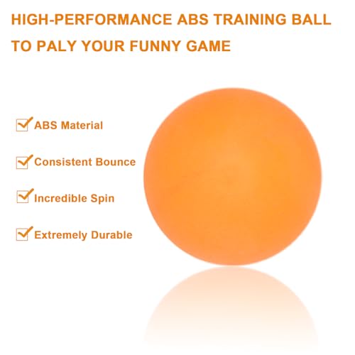 3 Star Ping Pong Balls - High Performance ABS Table Tennis for Training,Game - color: Pack of 20 Orange