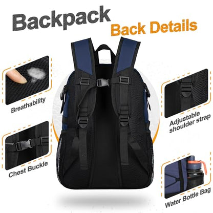 Goloni Soccer Backpack,Basketball Backpack with Ball Compartment & Shoe Compartment,Backpack for Basketball,Soccer - color: Dark Blue