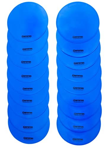 Gamma Sports Court Training Essentials, Courts Spots, Dome Cones, Disc Cones, Mini Court Lines, Pickleball Training, Tennis Training, Racquet Sports, Durable, All Levels of Play! - color: Blue, size: 18 pack, style: Court Spots