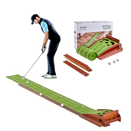 VEVOR Golf Putting Mat, Putting Green Indoor, Putting Matt for Indoors, Sports Spin n Putt Golf Game, Perfect Practice Putting Mat, Golf Putting Mats Practice Auto-Ball Return