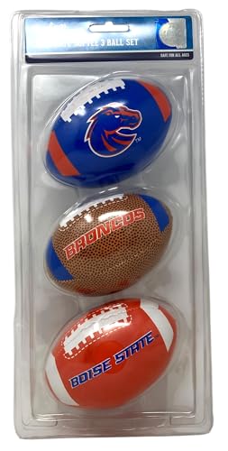 Rawlings NCAA 3 Pack Softee Football, Boise State, 5", Team Colors