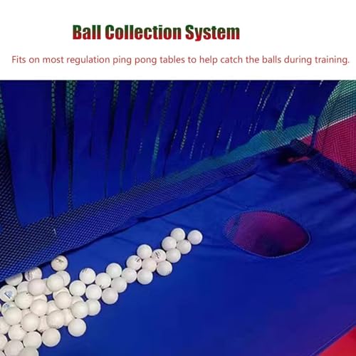 Table Tennis Ball Catch Net Table Tennis Robot Catch Net,Large Ping Pong Practice Net with Wheels for Ping Pong Robots,Serves and Multi-Ball Training,for Serve Practice (148x200cm/58.6x78.7)