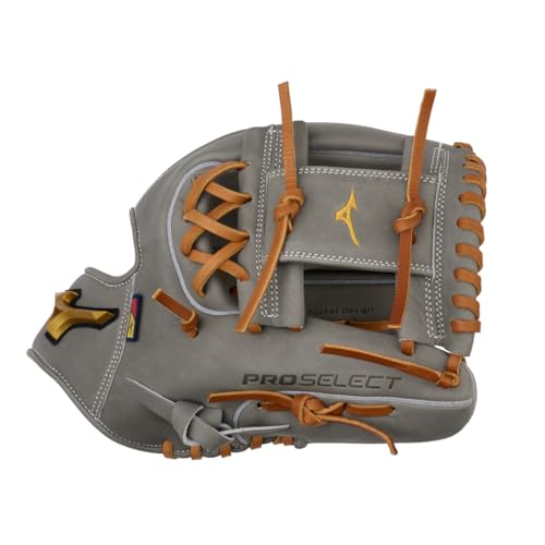 Mizuno Pro Select FP - color: Deep 3 C Web - Gray, size: 11.75" | Infield | Deep Pocket Design