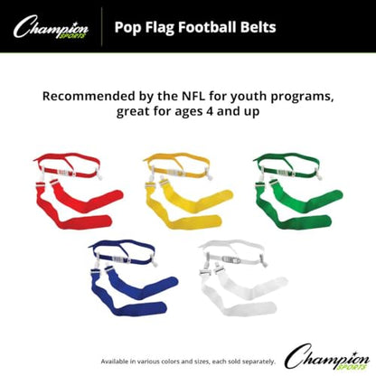 Champion Sports Unisex Adult Flag Football Belts - color: White, size: 42"
