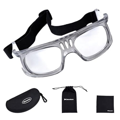 Andux Unisex Sports Glasses Anti Fog Goggles for Basketball Dribbling, Lacrosse, Eye Training LQYJ-01 - color: Grey
