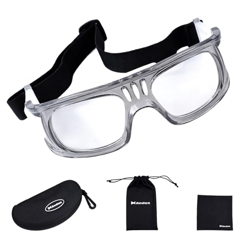 Andux Unisex Sports Glasses Anti Fog Goggles for Basketball Dribbling, Lacrosse, Eye Training LQYJ-01 - color: Grey