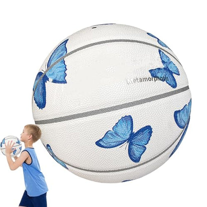Outdoor Basketball - High Elasticity Indoor Outdoor Basketball, Portable Lightweight Sport Equipment Accessories for Competition Travel Home Beach Court Playground Training Exercise Fun for Kids Teens