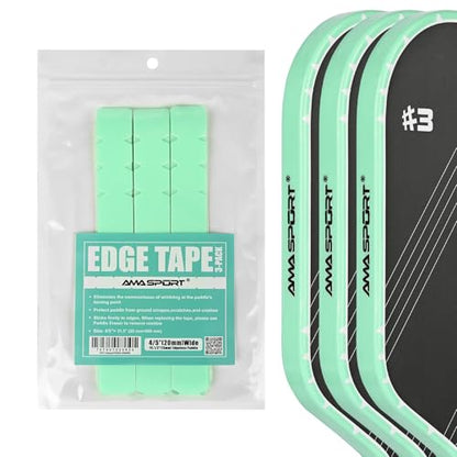 PICKLETECH Pickleball Paddle Protection Tape - Paddle Head Edge Guard - Racket Edge Protection Tape -Fit Perfectly Curved Edge -No Wrinkling - color: Clear Green, size: Width 20mm
