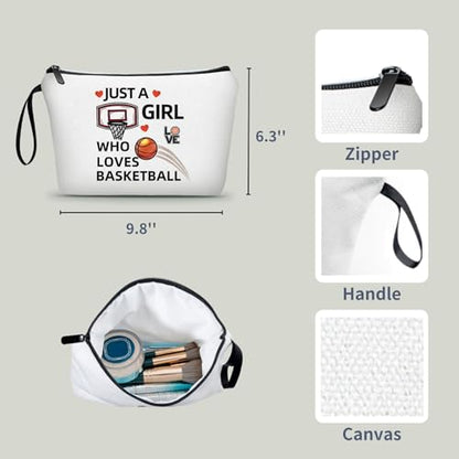 Basketball Make Up Bag for Girls Birthday Gifts for Basketball Players Teen Girls Woman Unique - color: basketball1