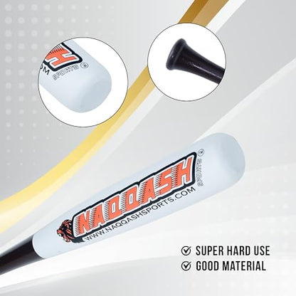 One Handed Trainer Baseball & Softball bat with Pro Maple Wood for Trainer in Size 24 inches/20 oz Barrel 2.25 Inches By Naqqash Sports