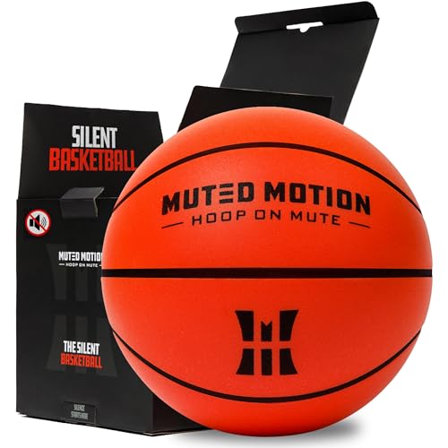 Silent Basketball Size 7 (29.5”) – Next-Gen Foam Indoor Basketball w/Advanced Durability, Deep Grooves & High Bounce | Airless Training Foam Ball | Soft & Quiet for Pros, Kids & Toddlers
