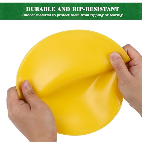 4inch & 9inch Poly Spots Spot Markers for Gym Floor, 12/24 Pcs Flat Cones Non-Slip Rubber Floor Dots Agility Markers for Soccer Basketball Sports Speed Training, Dance, Classroom Activities - style: 24Pcs 9 inch Yellow
