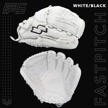 SSK FP5 Fastpitch Softball Glove – Infield - Outfield - Pitcher – 11.5”-11.75”-12”-12.25”-12.5”-12.75”-13”– Right & Left Hand Throw - color: White - Basket Web, size: 11.5" - Left Hand Throw