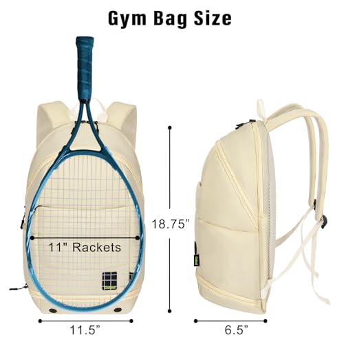 Goloni Tennis Backpack - Professional Tennis Bag for Men & Women - color: Beige