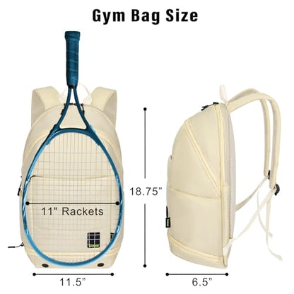 Goloni Tennis Backpack - Professional Tennis Bag for Men & Women - color: Beige