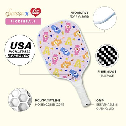 Sonix | USAPA Approved | Premium Pickleball Paddle | Fiberglass Surface, Non-Slip Cushion Grip | Single Pickle Ball Racket - color: Care Bears - Candy Bears