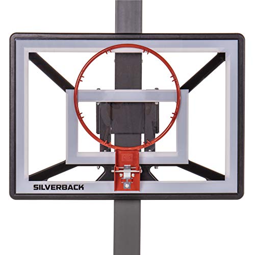 Silverback Junior Youth 33" Basketball Hoop with Lock ‘n Rock Mounting Technology Mounts to Round and Vertical Poles, Black (B8410W)