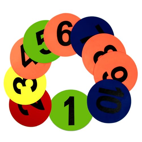 GSi Spot Markers – Non-Slip Non-Toxic Poly Spots – Floor Markers for PE, Sports & Classroom Activities - size: 6.⁠ ⁠Number