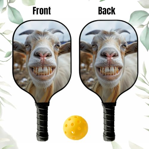 Cat Pickleball Paddles, Lightweight Pickleball Rackets with Pickleball, Pickleball Paddles Set for Men Women, Pickleball Gifts for Beginners, White