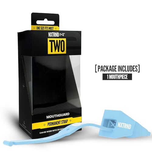Nxtrnd Two Football Mouth Guard, Football Mouthpiece with Strap, Fits Adult & Youth (Columbia Blue) - color: Columbia Blue