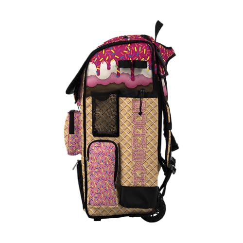 Boombah Superpack Hybrid Rolling Bat Bag - Wheeled & Backpack Version - Ice Cream Neapolitan Multi