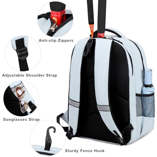 ACESAK Tennis Backpack Tennis Bag for Women Men - Tennis Bag Holds 2 Rackets, Badminton Squash, Pickleball Paddles Balls - color: Blue