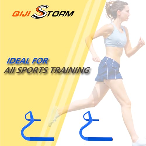 10 Pcs 6" Speed Agility Training Hurdles with 6 Marker Cone Durable Training Hurdle Agility Plyometric All Purpose Speed Hurdle Equipment for Athletes Soccer Basketball Football Practice - color: Blue