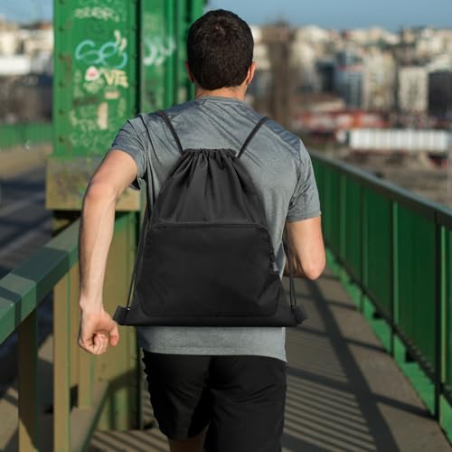 Sports Gym Drawstring Backpack Bag,Reusable Cinch Bag String Backpack for Basketball Soccer
