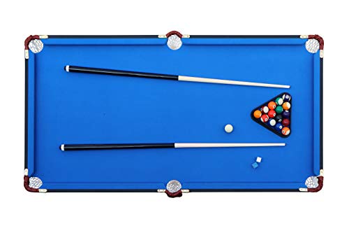 RACK Crux 55-inch Folding Billiard/Pool Table – Portable, Space-Saving Foldable Design - style: Blue Original