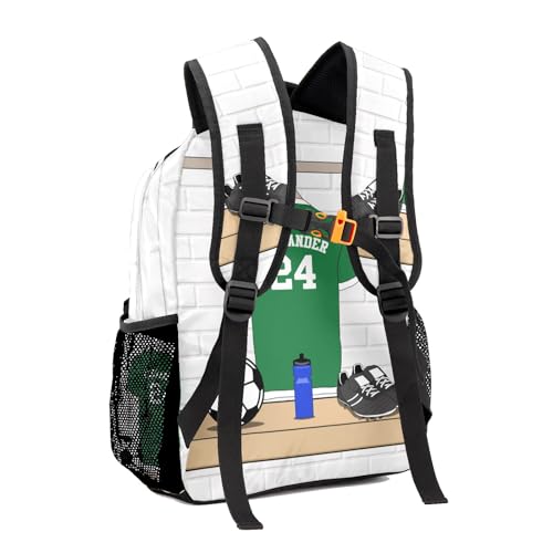 Soccer Sport Player Jersey Forest Personalized School Backpack for Teen Kid-Boy/Girl Primary Daypack Travel Bookbag - color: Option 28