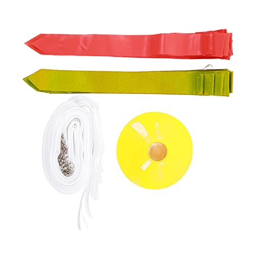 Flag Football Belt Set - 14 Adjustable Nylon Belts 42 Detachable PVC Flags 12 Training Cones for Team Sports - color: Red and Yellow