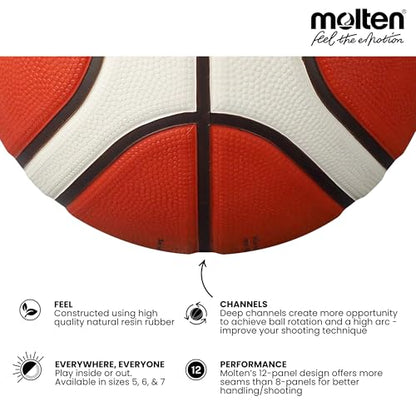 Molten Basketball BG2010, Size 6, 1 Item, Orange/Ivory