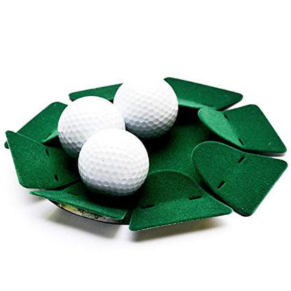 2pcs Green All-Direction Putting Cup Golf Training Hole Practing Cup Aid Indoor/Outdoor