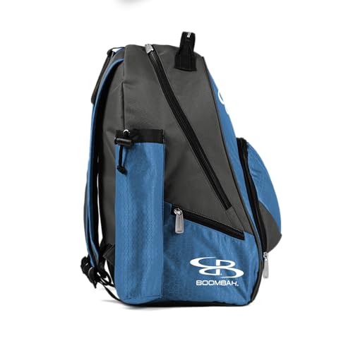 Boombah Tyro Baseball/Softball Bat Backpack - 20" x 15" x 10" - Holds 2 Bats up to Barrel Size of 2-5/8" - color: Charcoal/Columbia Blue_C23