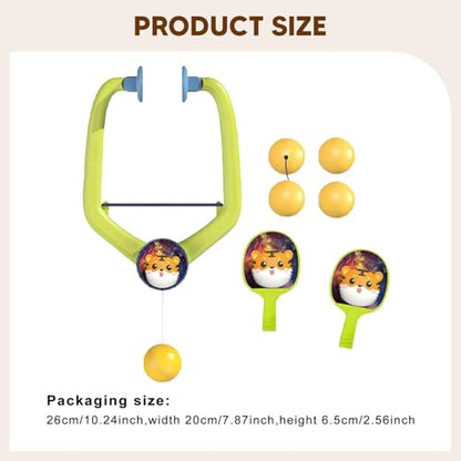 Yiju Indoor Hanging Table Tennis Training,Self Exercise,Parent Child Toy,Paddles and Balls Hanging Table Tennis Set for Kids Teens