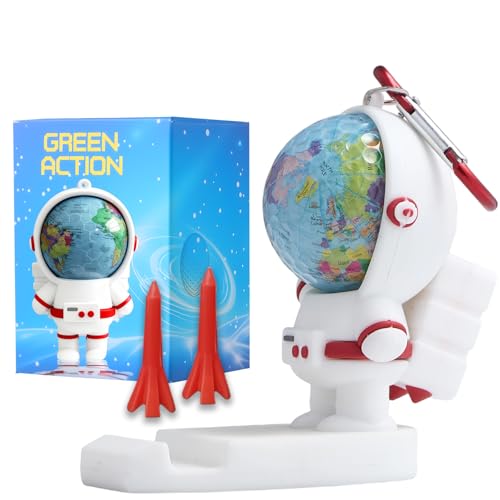 Astronaut Golf Tee Holder and Phone Stand, Includes 2 Golf Tees, Golf Ball Holder with Carabiner, Fun Golf Accessories for Men and Women, Stylish Golf Bag Accessory and Golf Gift