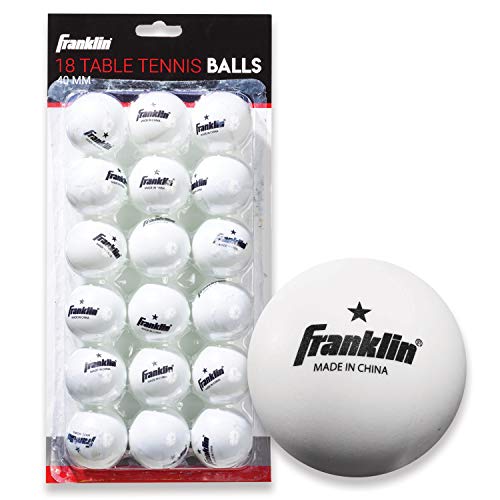 Franklin Sports Table Tennis Balls - Official Size and Weight 40mm Table Tennis Balls - One Star Professional Balls - Bulk Packs and Family Sets - style: Pack of 18