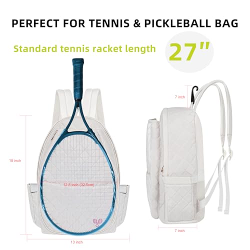 Tennis Bags for Women, Tennis Backpack Pickleball Racket Bags,Water-Resistant Sling Tote Padel Bag for Pickleball Tennis Badminton, Cute Gifts for Women Girl, Duffle Bag Gym Travel