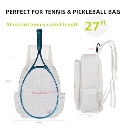 Tennis Bags for Women, Tennis Backpack Pickleball Racket Bags,Water-Resistant Sling Tote Padel Bag for Pickleball Tennis Badminton, Cute Gifts for Women Girl, Duffle Bag Gym Travel