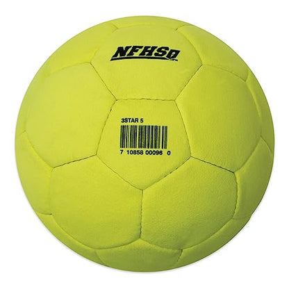 Champion Sports 3 Star Indoor Official Size 5 Soccer Ball with Custom Suede Cover
