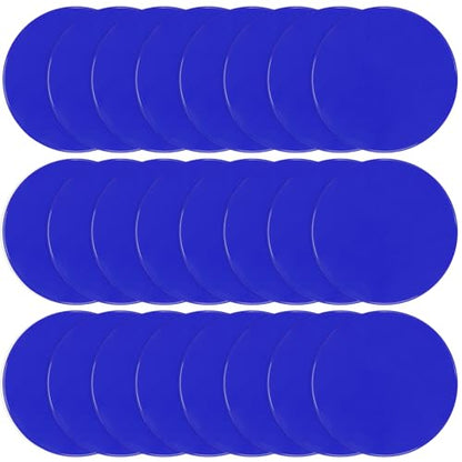 Poly Spots 4" or 9" Flat Cones Spot Markers for Gym/PE Training, Dance, 12/18/24 Pcs Non-Slip Rubber Floor Dots Flat Disc Markers for Soccer Basketball Sports Agility Drills, Classroom Activities - style: Blue 24 Pcs 9inch