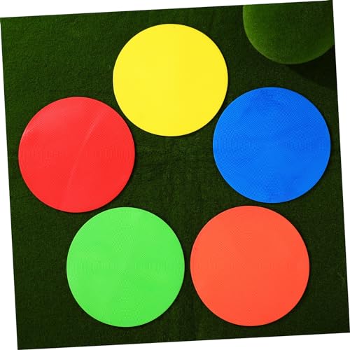 BESPORTBLE 5pcs Soccer Training Markers Flat Pads for Agility Drills and Speed Workouts Field Indoor Floors