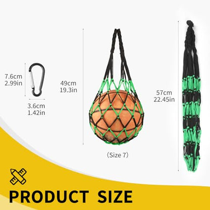 5 Pack Basketball Net Bag Mesh Bag Soccer Football Volleyball Ball Storage Nylon Single Ball Keeper Ball Carrier