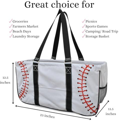 Utility Tote Bag (Baseball-white) - color: Baseball-white