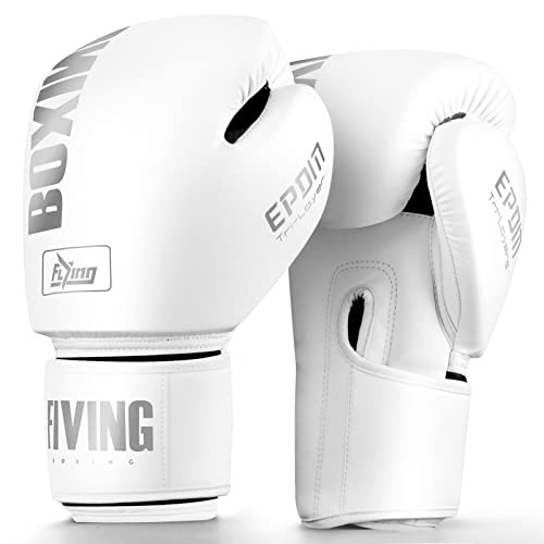 Boxing Gloves for Men and Women Suitable for Boxing Kickboxing Mixed Martial Arts Muay Thai MMA Heavy Bag Training - color: White, size: 12oz