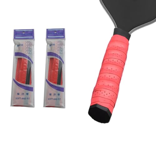 Pickleball Paddle Grip Tape, Pickleball Overgrip Tape Replacement Wrap Overgrip Pickleball Paddle Grip Tape for Pickleball, Tennis, Badminton, Squash - color: Red