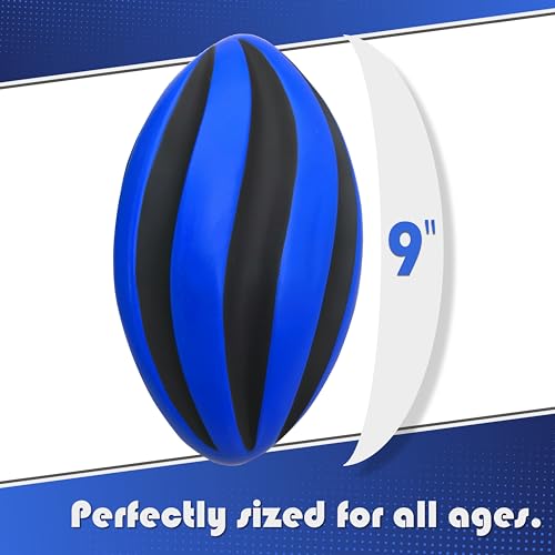 Spiral Foam Football - Soft Foam Football for Kids - 9 Inches - American Football - 1 Each - color: Blue/Black