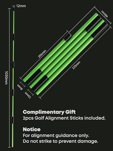 Golf Swing Plane Trainer – Adjustable Alignment Stick Holder, Weighted Metal Golf Training Aid for Swing Path, Indoor & Outdoor Practice Equipment for Men