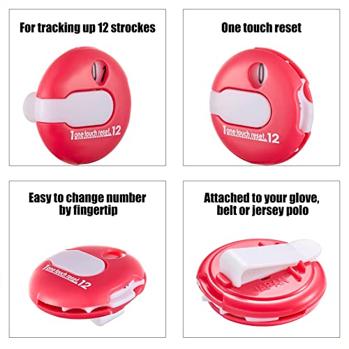 3 Pcs 1.2 Inch Golf Score Counter for Women Mini Golf Stroke Counter Scoring Keeper up to 12 Shot to Scorekeeper Glove in