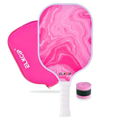 Composite Pickleball Paddle with Cover for Women, Graphite Carbon Fiber Polypropylene Honeycomb Core Pickleball Racquet Gift for Mother Wife Grandmother Girlfriend